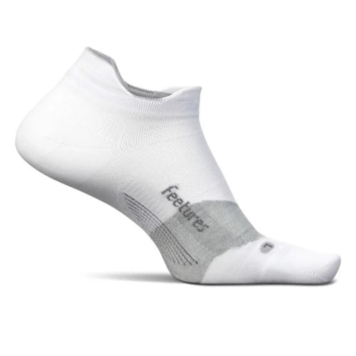 Feetures Unisex Elite Lt NST Ultra Light Socks - White