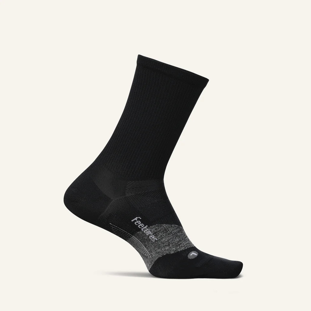 Feetures Unisex Elite Ultra Light Mini Crew Socks - Black