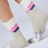 Feetures Women's Trail Max Cushion Mini Crew Socks - Mountain High Cream