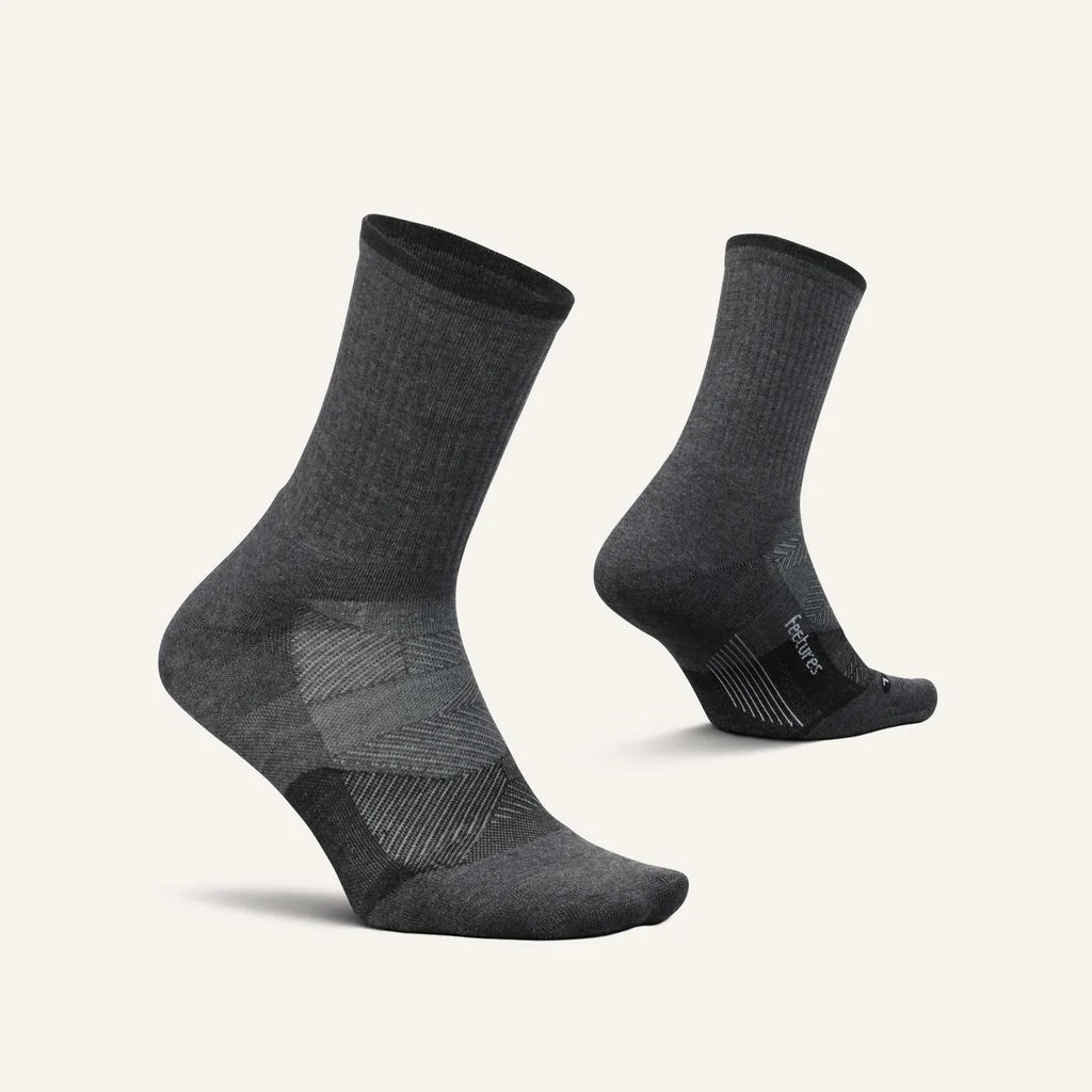 Feetures Elite Trail Mini Crew Max Cushion - Gray