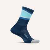 Feetures Unisex Elite Light Cushion Mini Crew Socks - Blue Bounce