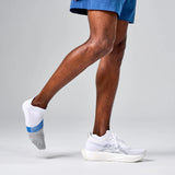 Feetures Elite Light Cushion Tab Low Ankle Socks - White Tide