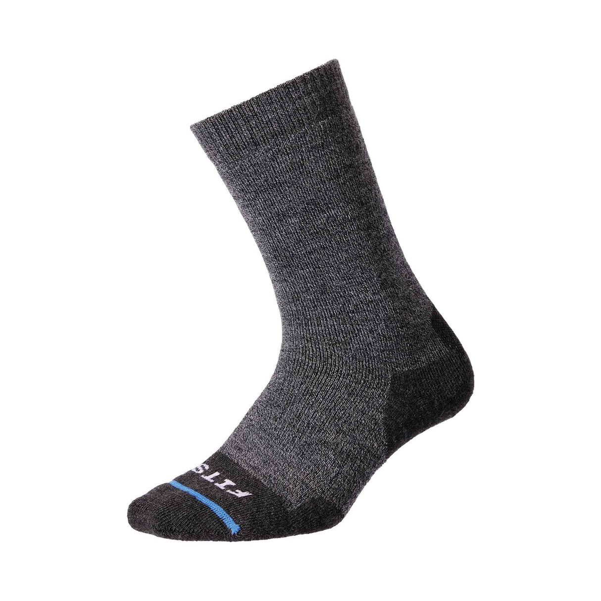 Fits Unisex Light Cushioned Hiker Crew Socks - Coal