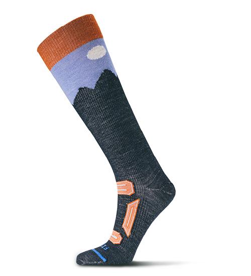 Fits Unisex Ultra Light Ski Over the Calf Socks - Teton/Navy