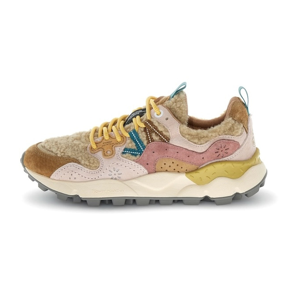 Flower Mountain Yamano 3 Women's Teddy Sneakers - Light Brown | Rose | Beige