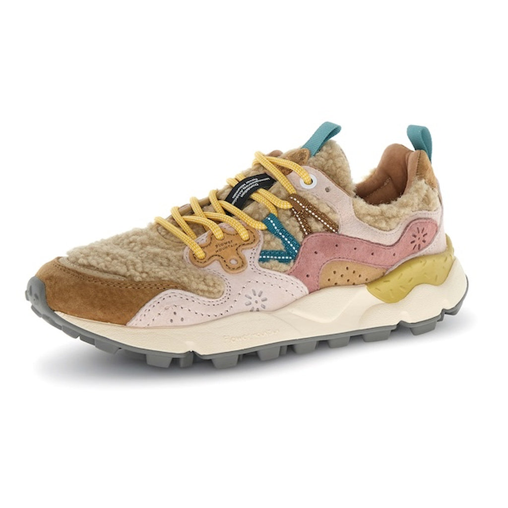 Flower Mountain Yamano 3 Women's Teddy Sneakers - Light Brown | Rose | Beige
