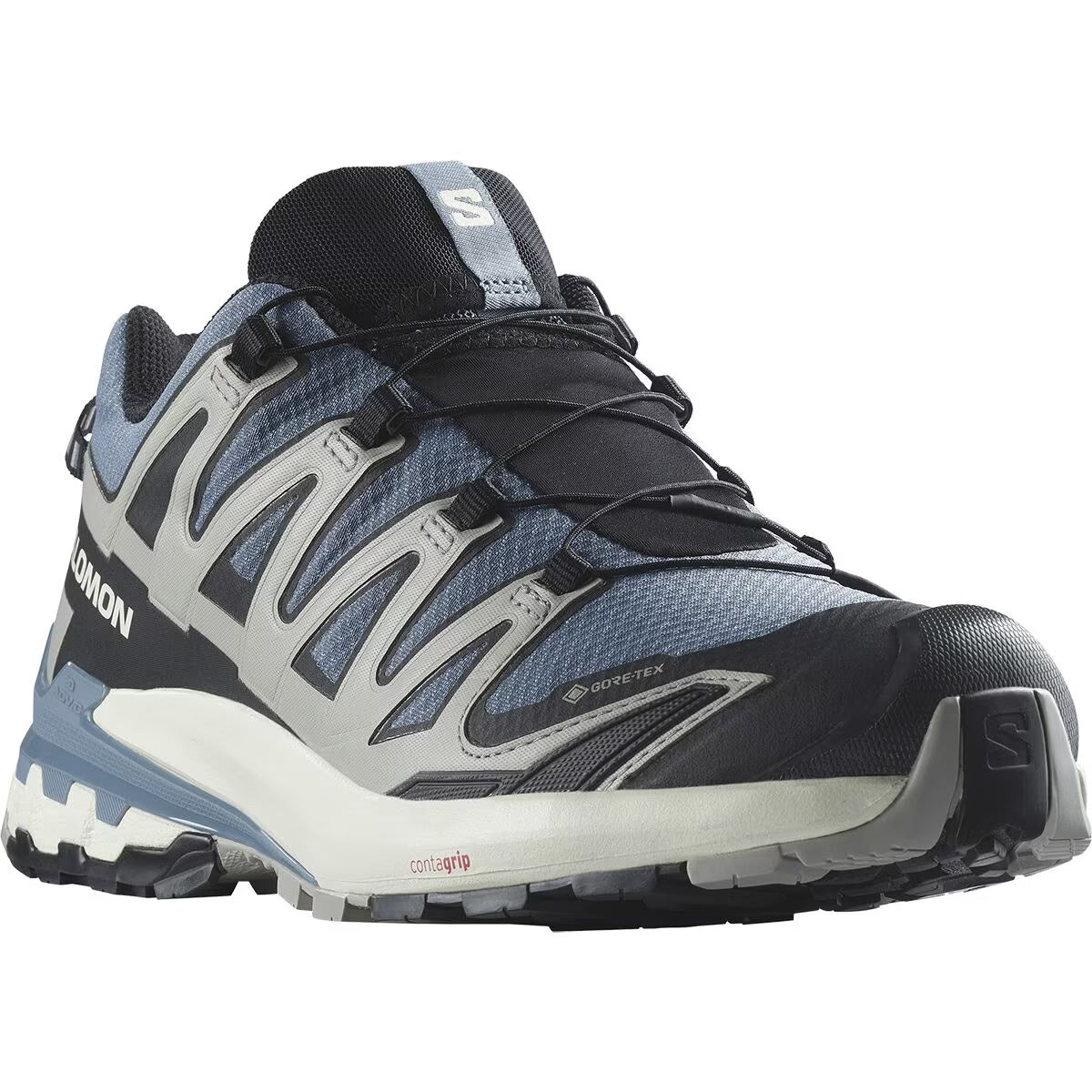 Salomon Men's XA Pro 3D V9 GTX Trail Running Shoes - Flint Stone/Black/Ghost Gray