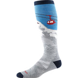 Darn Tough Heady Yeti Over-the-Calf Midweight Ski & Snowboard Socks - Gray