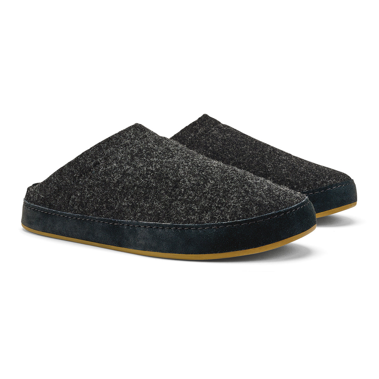Olukai Men's Hāmani Hulu Slippers - Dark Shadow/Dark Shadow