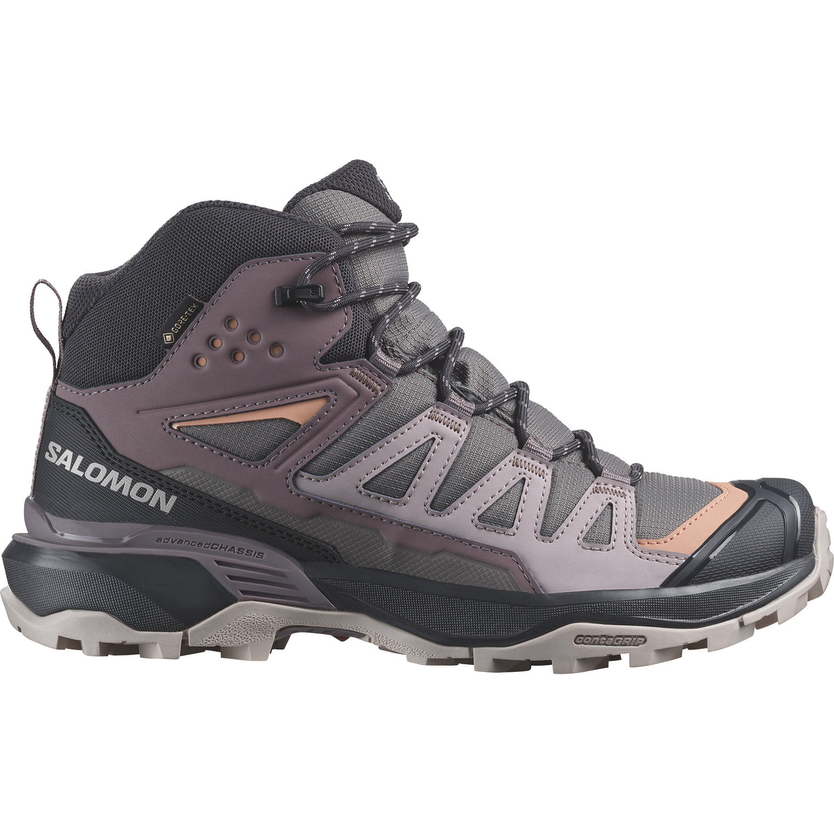Salomon Women's X Ultra 360 Mid GTX - Plum Kitten/Phantom/Cork