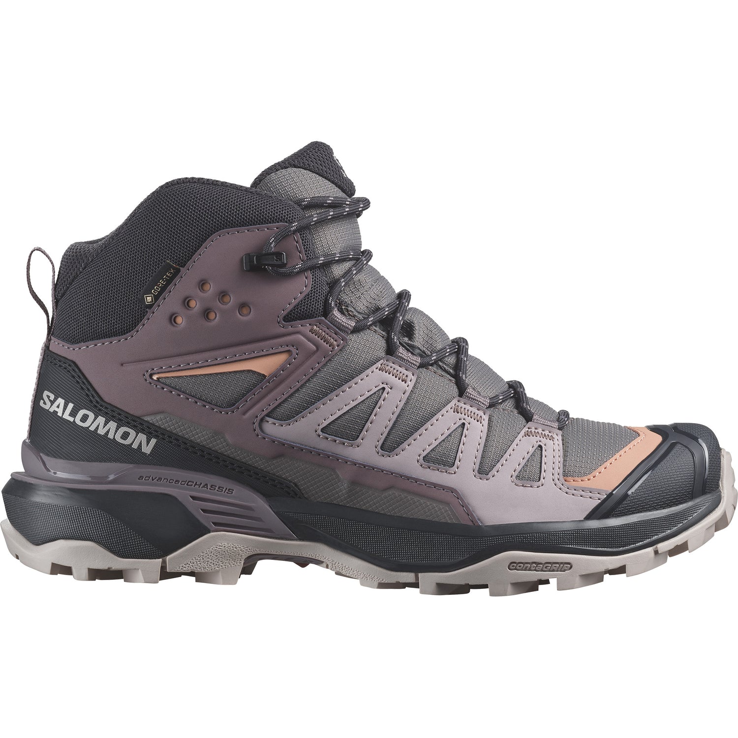 Salomon Women's X Ultra 360 Mid GTX - Plum Kitten/Phantom/Cork