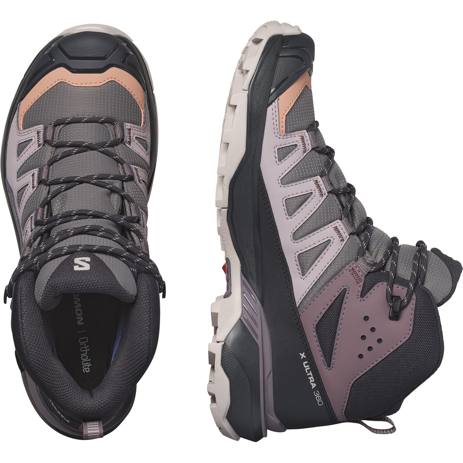 Salomon Women's X Ultra 360 Mid GTX - Plum Kitten/Phantom/Cork