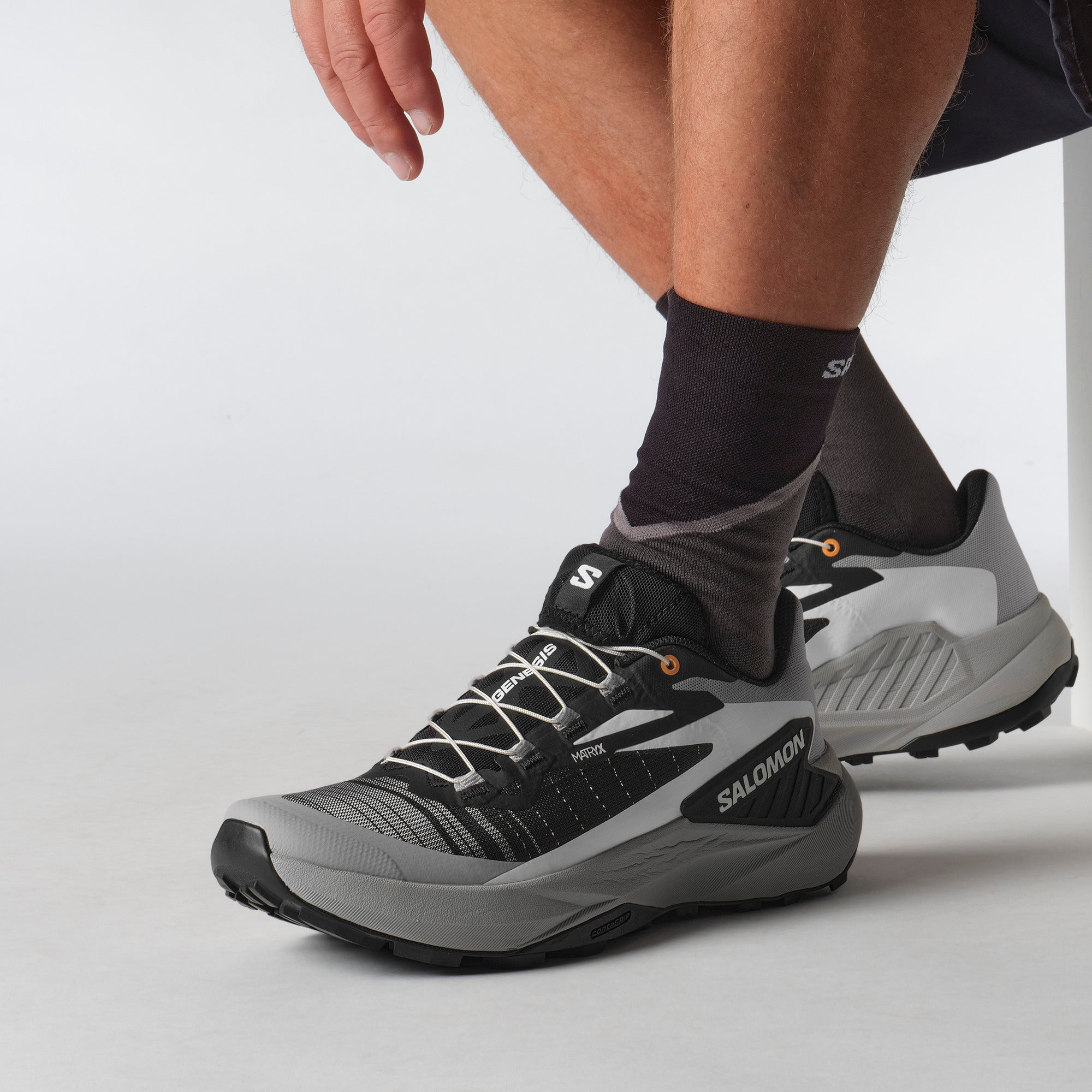 Salomon Men's Genesis - Black/Alloy/Turmeric – Paradox Footwear