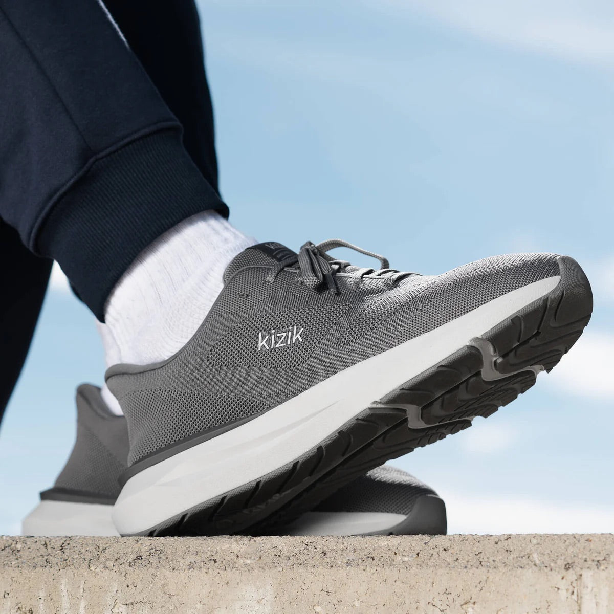 Kizik Men's Hand's Free Athens 2 Knit - Smoked Pearl