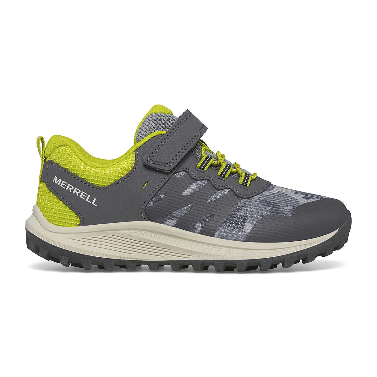 Merrel Kid's Nova 3 Sneaker - Grey Camo/Lime