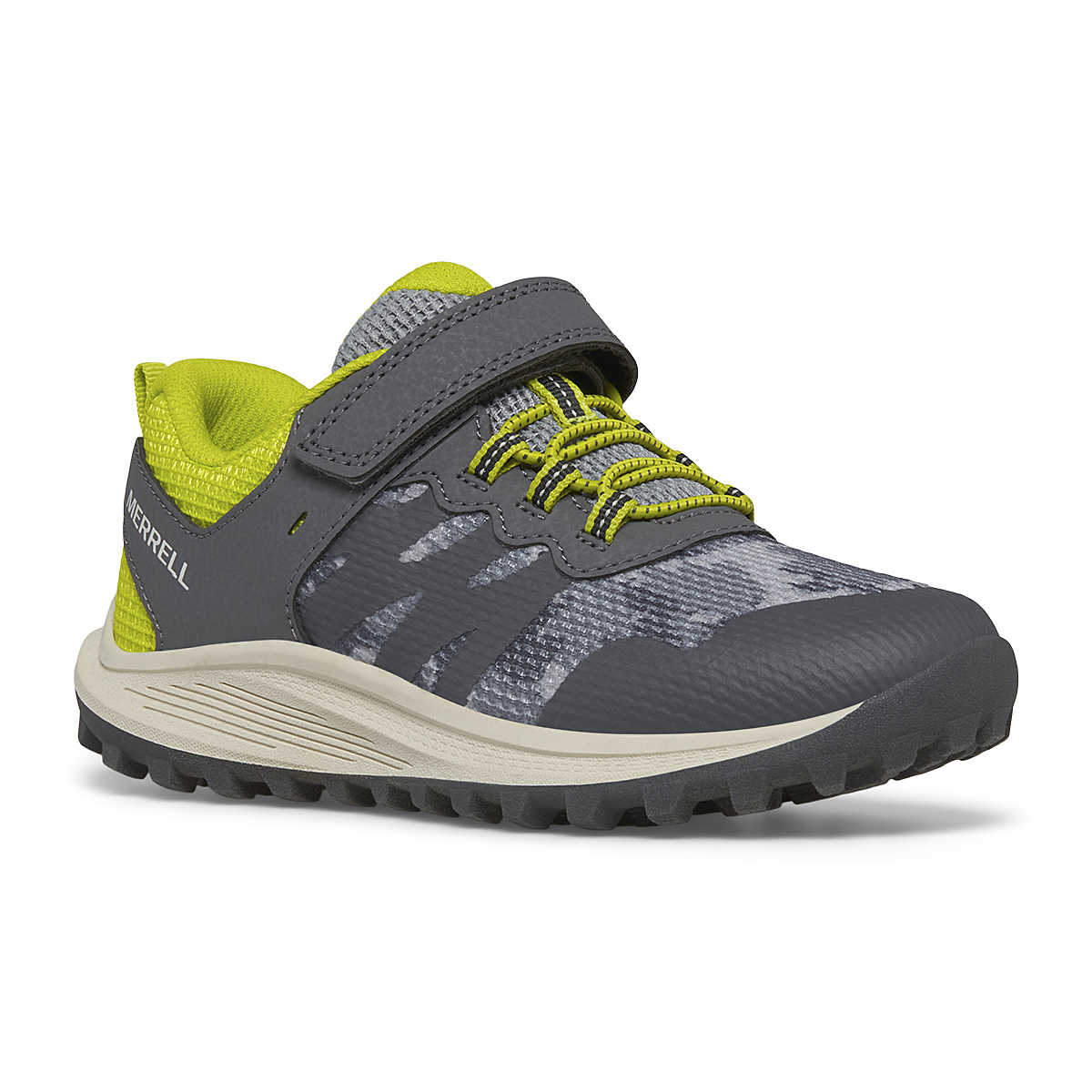 Merrel Kid's Nova 3 Sneaker - Grey Camo/Lime