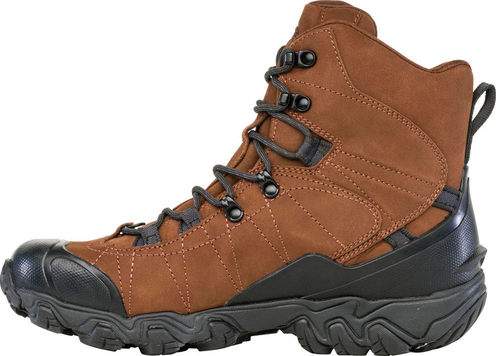 Oboz Men's Bridger 8" Insulated B-Dry Waterproof Hiking Boots - Bark Brown