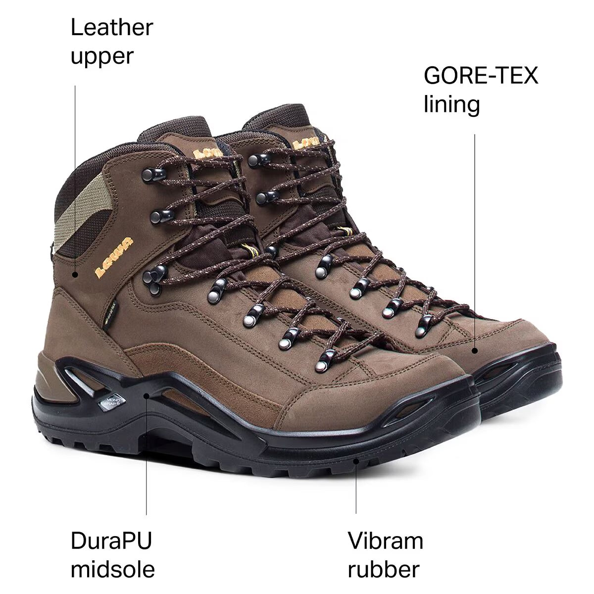 Lowa Men's Renegade GTX Mid Hiking Boots - Sepia