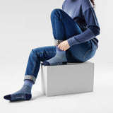 Smartwool Everyday Cozy Popcorn Cable Crew Socks - Serene Blue