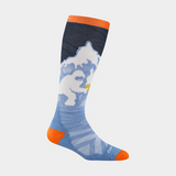 Darn Tough Kids Little Yeti Over-the-Calf Midweight Ski & Snowboard Socks - Midnight
