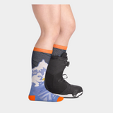 Darn Tough Kids Little Yeti Over-the-Calf Midweight Ski & Snowboard Socks - Midnight