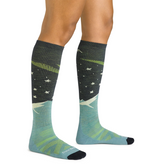 Darn Tough Women's Aurora Over-the-Calf Lightweight Ski & Snowboard Socks - Aqua