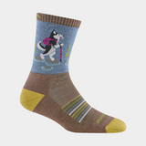 Darn Tough Women's Critter Club Micro Crew Lightweight Hiking Socks - Bark
