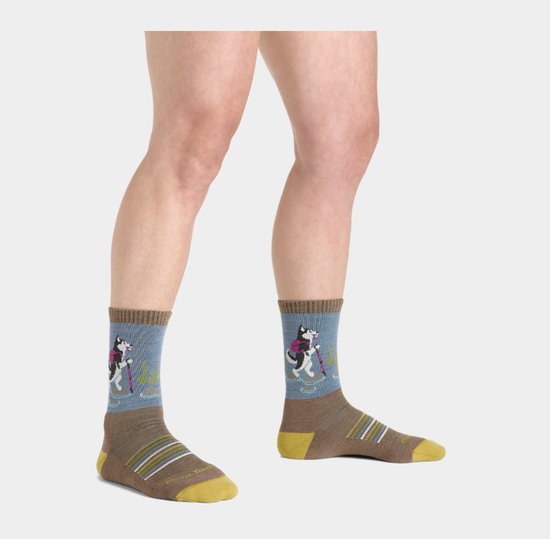 Darn Tough Women's Critter Club Micro Crew Lightweight Hiking Socks - Bark