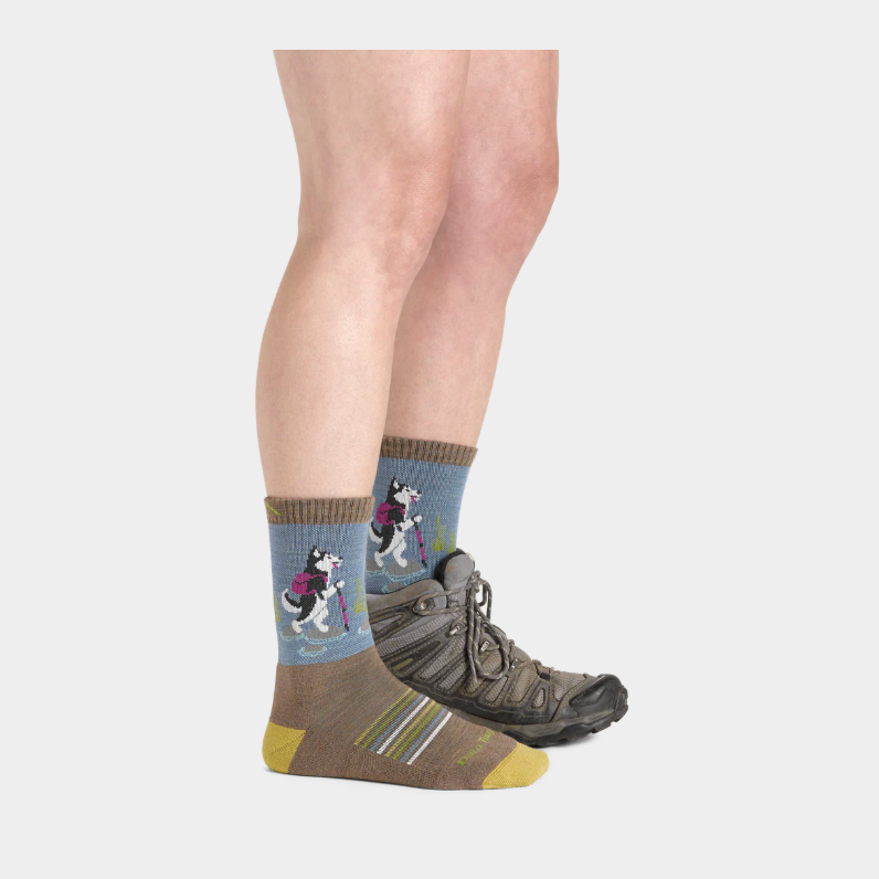 Darn Tough Women's Critter Club Micro Crew Lightweight Hiking Socks - Bark