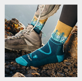 Darn Tough Women's Northwoods Micro Crew Midweight Hiking Socks - Dark Teal