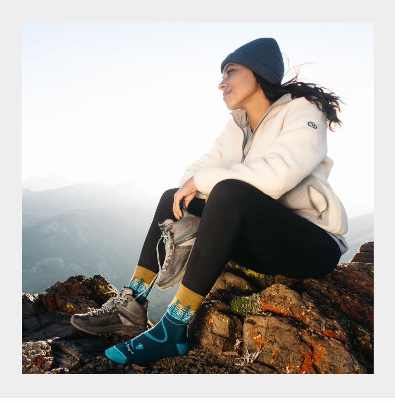 Darn Tough Women's Northwoods Micro Crew Midweight Hiking Socks - Dark Teal