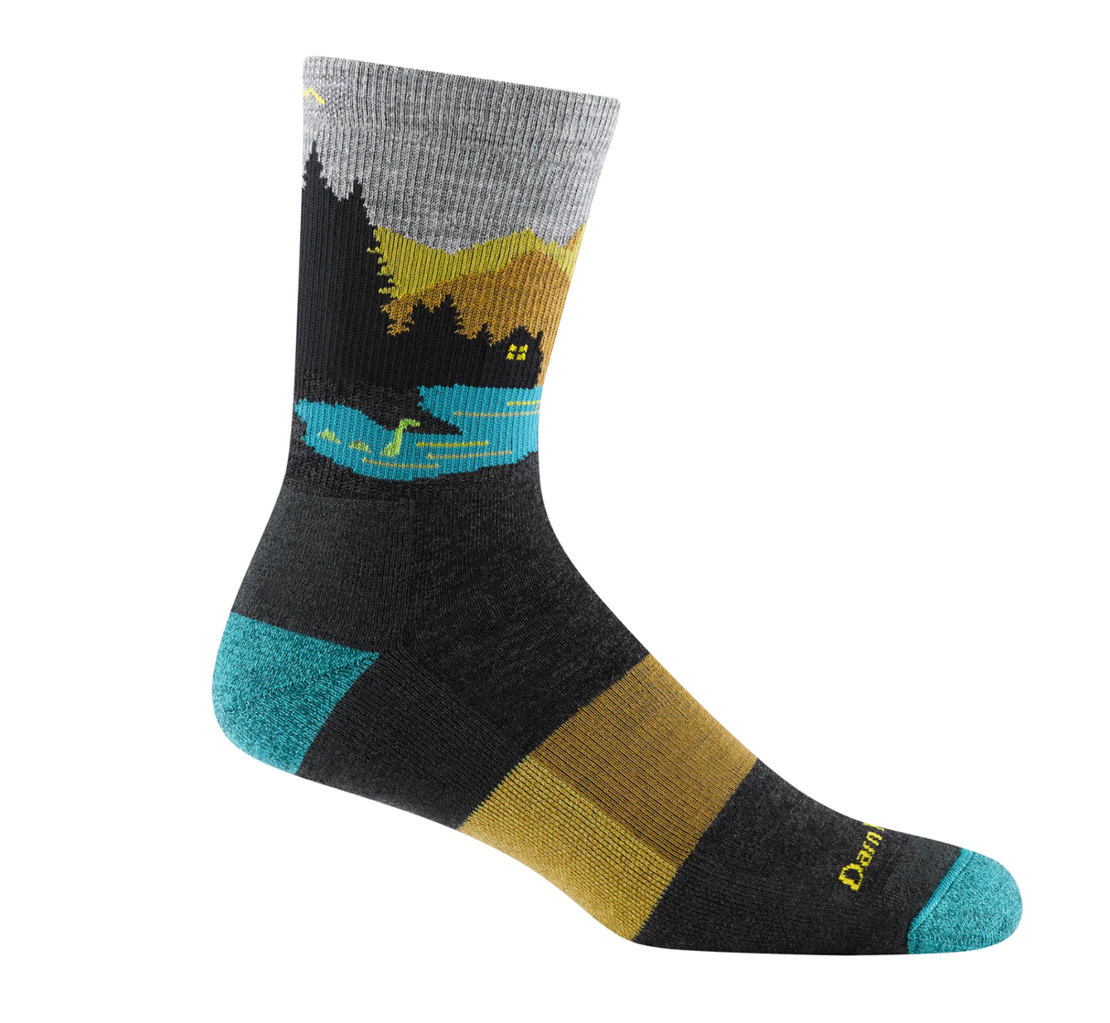 Darn Tough Men's Close Encounters Micro Crew Midweight Hiking Socks - Charcoal
