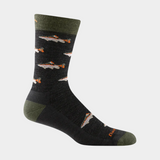 Darn Tough Men's Spey Fly Crew Lightweight Lifestyle Socks - Charcoal