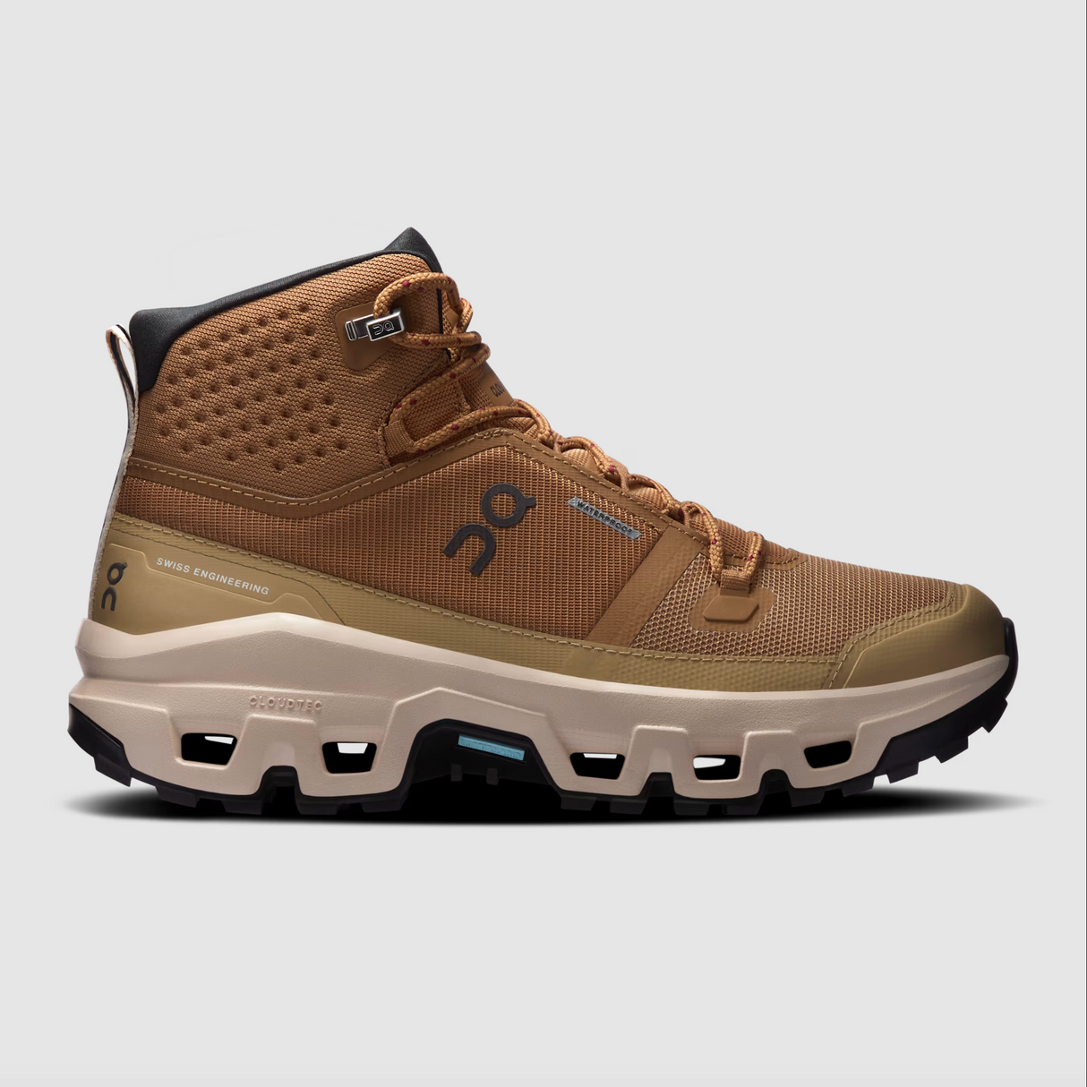 On Cloud Women's Cloudrock Mid Waterproof Hiking Boot - Sphinx / Sand