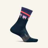 Feetures Women's Trail Max Cushion Mini Crew Socks - Purple Aurora