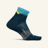 Feetures Men's Trail Max Cushion Quarter Socks - Mountain High Blue