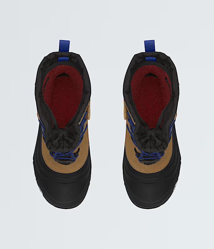 The North Face Youth Alpenglow V Waterproof Boots - Utility Brown/TNF Blue