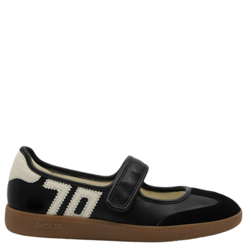 BACK 70 Women's AYA Mary Jane Sneaker - Black Milk