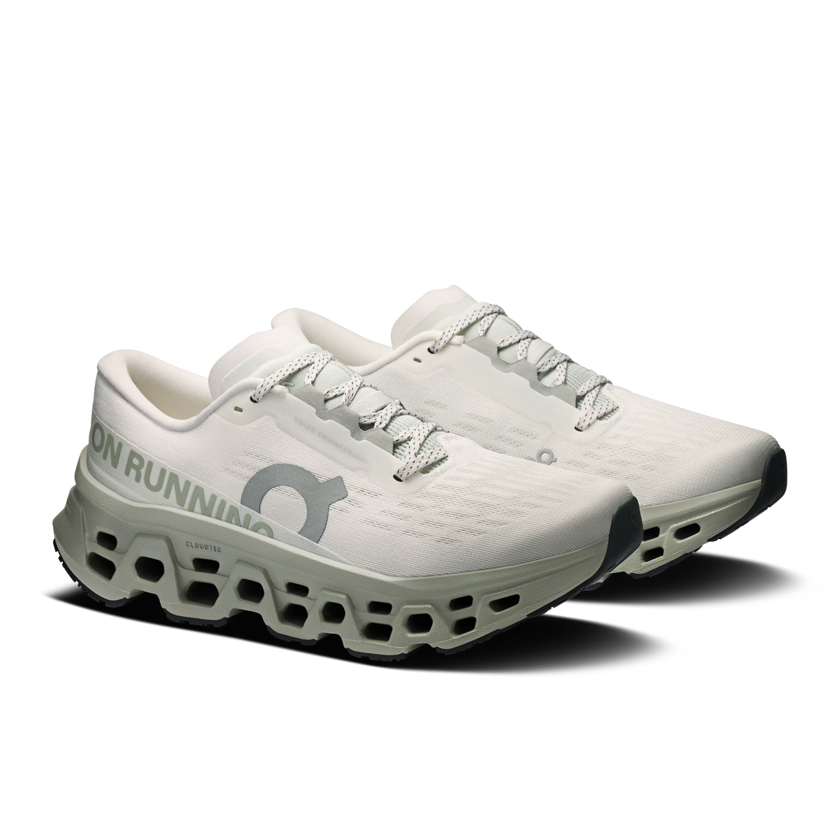 On Cloud Women's Cloudmonster 3 Running Shoes - Ivory/Tin