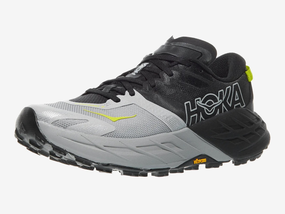 HOKA Men's Speedgoat 7 Trail Running Shoes - Black/Stellar Grey