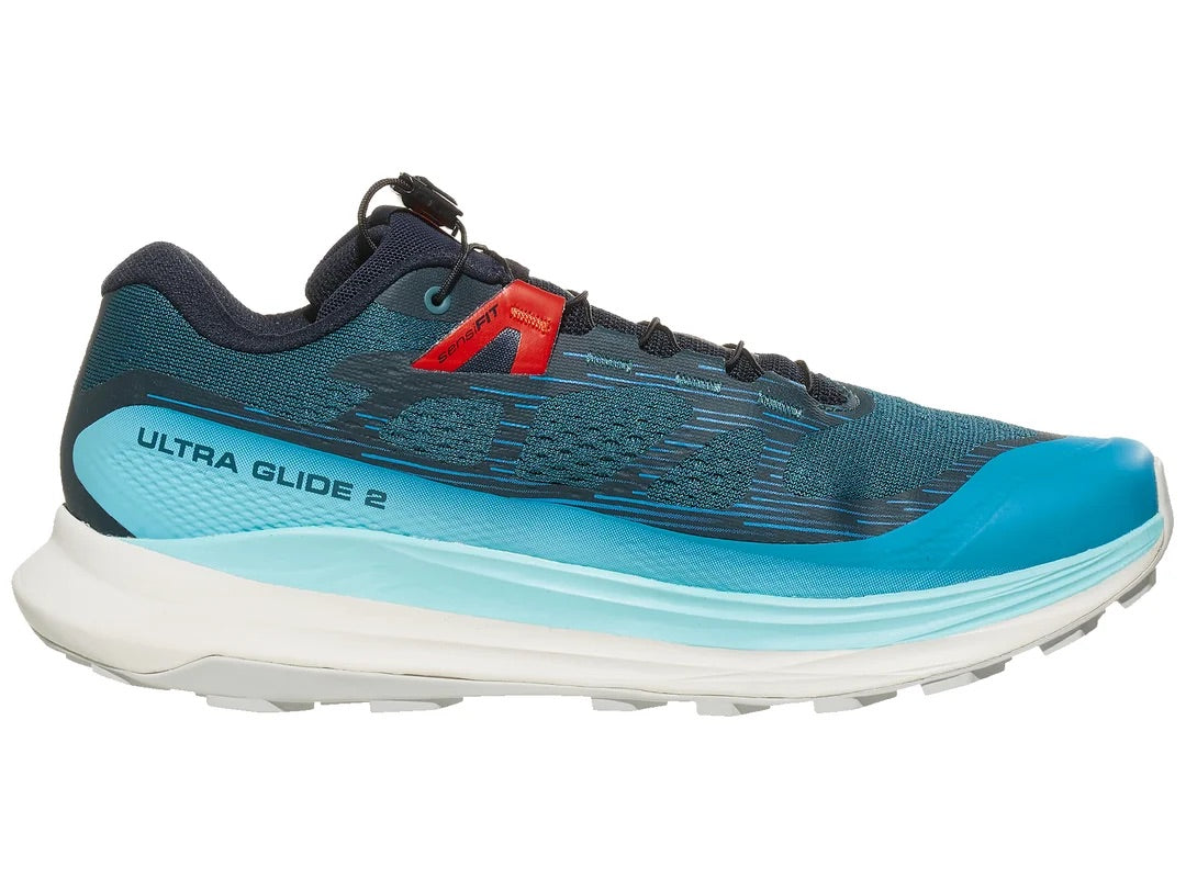 Salomon Men's Ultra Glide 2 Trail Running Shoes - Atlantic Deep/Blue Radiance/Fiery Red