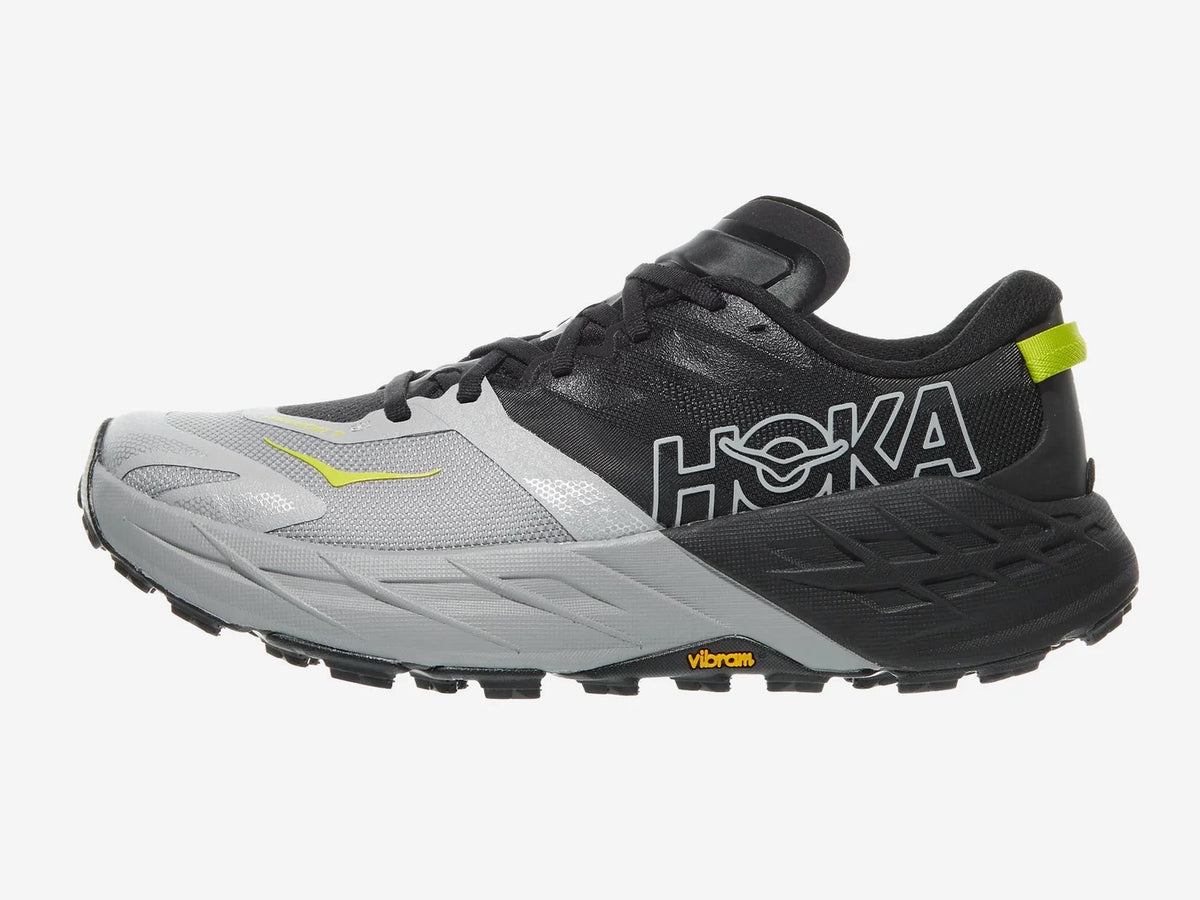 HOKA Men's Speedgoat 7 Trail Running Shoes - Black/Stellar Grey