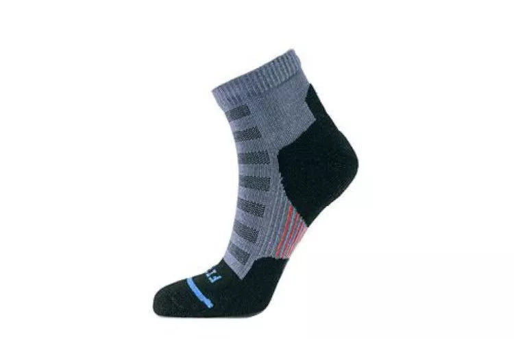 Fits Unisex Micro Light Runner Quarter Socks - Steel Blue